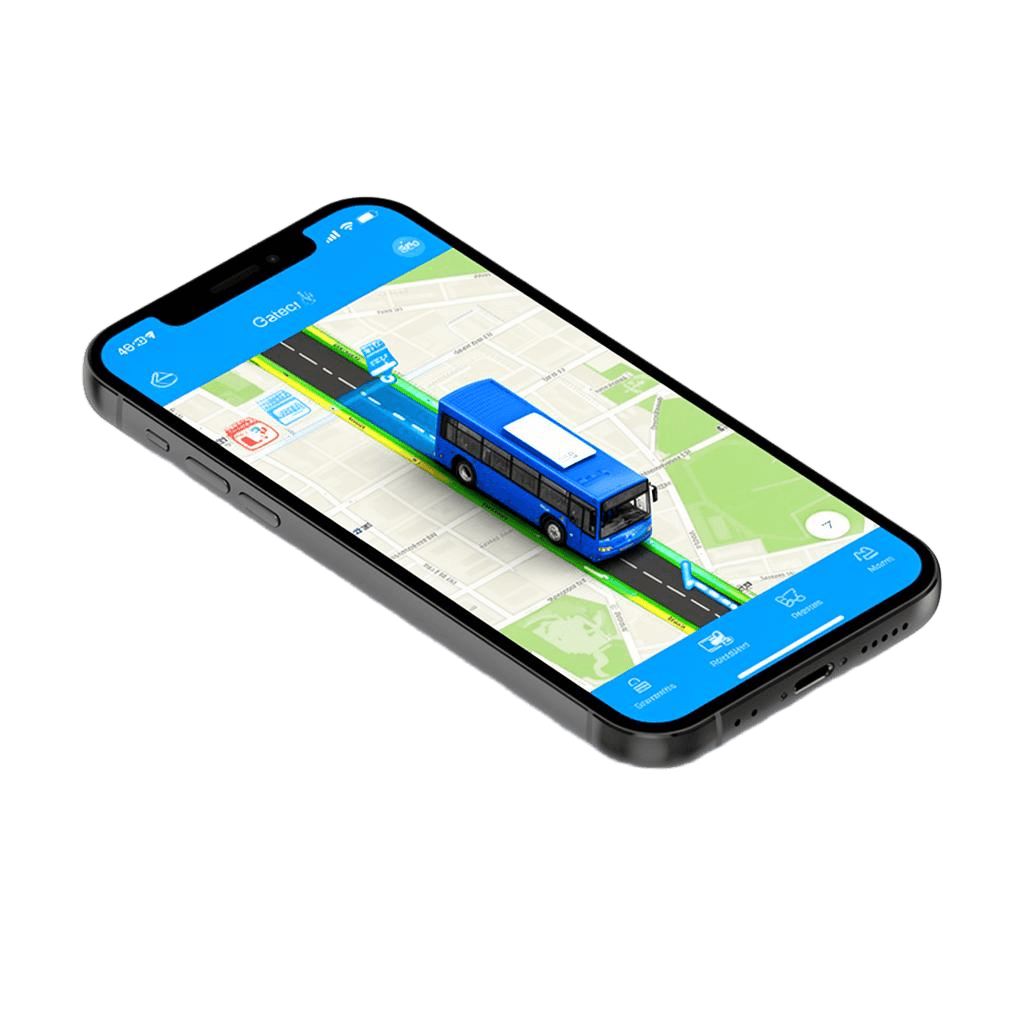 Dromi app mostrando mapa con rastreo de bus en tiempo real